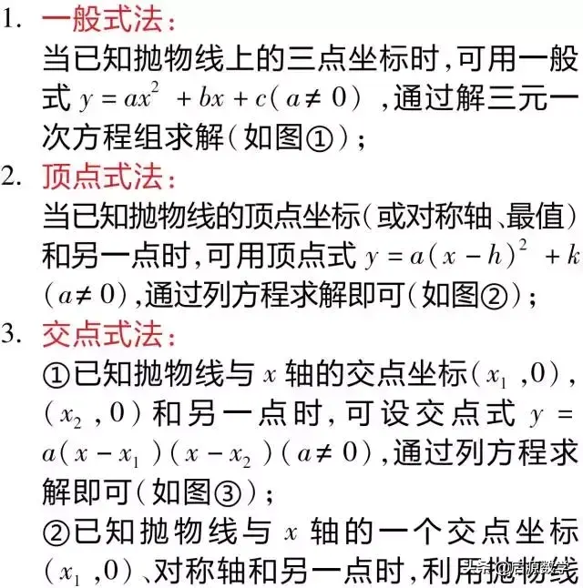 二次函数解析式（二次函数解析式三种经典求法）